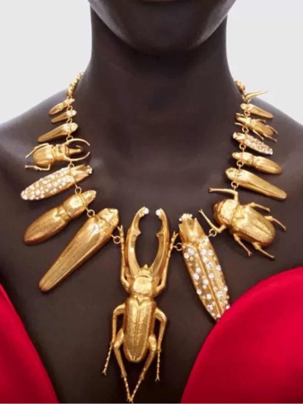 Schiaparelli inspired Chia Gold Beetle Statement Necklace - Women Jewelry
